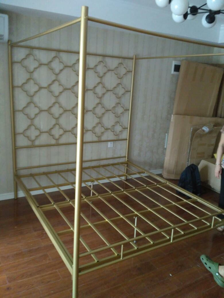 縮圖：(包送貨包安裝) 北歐式雙層床 雙人床 現代簡約 單人床 鐵藝床公主床 鐵架床 mb012