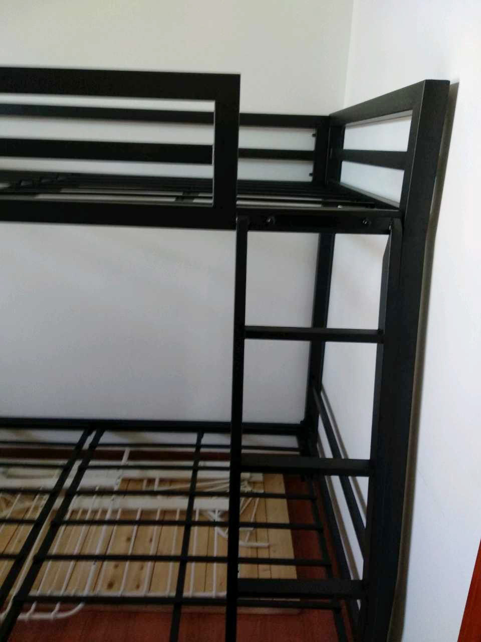 縮圖：(包送貨包安裝) 子母床雙層鐵藝高架床 鐵床架 可訂做尺寸 黑白兩色 mb007