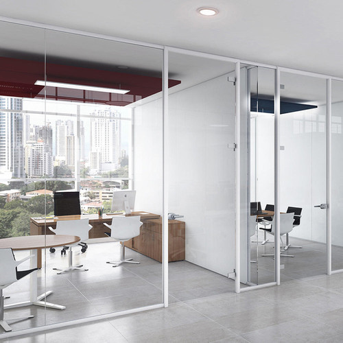 Glass Wall Partitions 40mm 快裝款 辦公室間房 間墻 隔斷 鋁合金玻璃屏風 全景單玻款 | Lovehomespaceltd