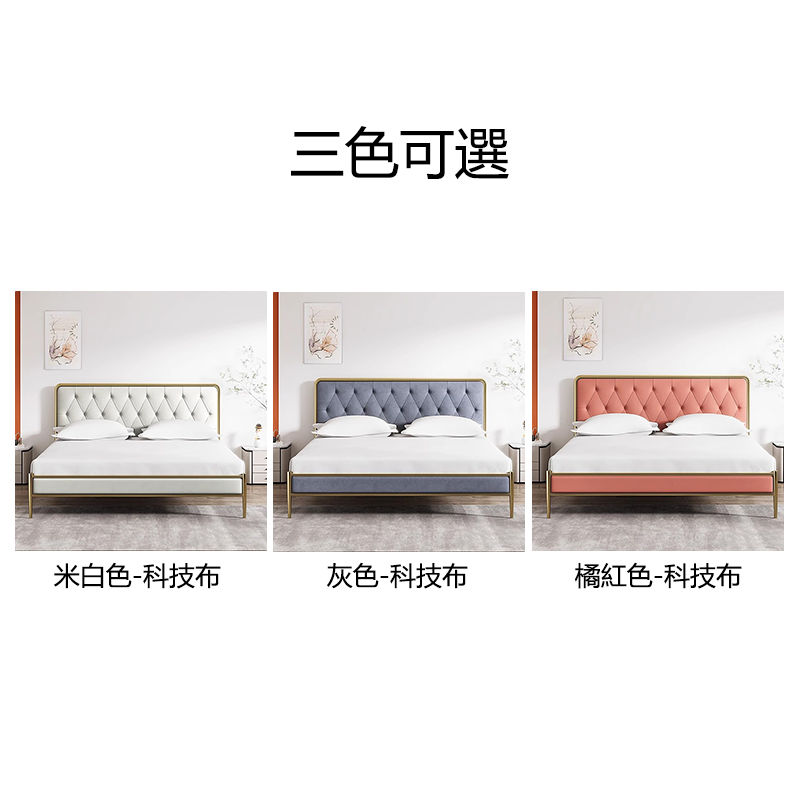 縮圖：(包送貨包安裝) 雙人床 現代簡約 單人床 鐵藝床 鐵架床 可改尺寸 TZF-TP01