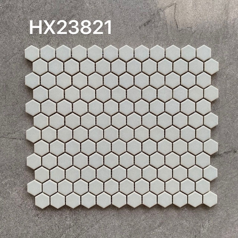 縮圖：Hexagon Shape Mosaic Tiles 馬賽克磁磚 HX23系列 30×26cm 小六角系列 多色可選 Porcelain