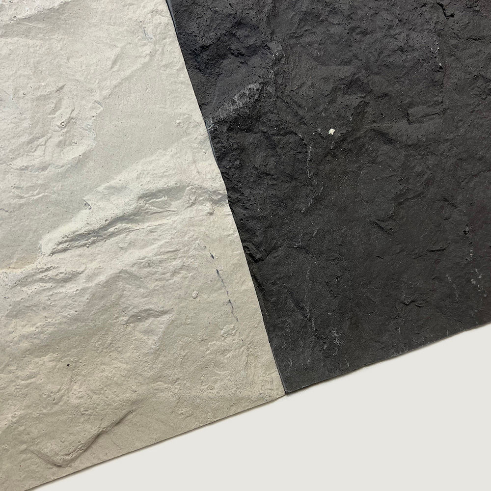 Flexible Stone 軟瓷 Veneer Sheet 柔性石材 防水防潮 大斧開石 300x114.5cm 米白 深灰