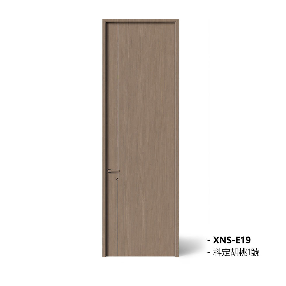 縮圖：Wooden Doors Z50 （包木框和門鎖）科定胡桃1號 XNS-E19  碳晶門 實木復合門 生態門 現代簡約風格