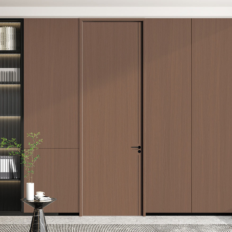 縮圖：Wooden Doors Z50 （包木框和門鎖）香奈兒棕 XNS-E52  碳晶門 實木複合門 生態門 現代簡約風格