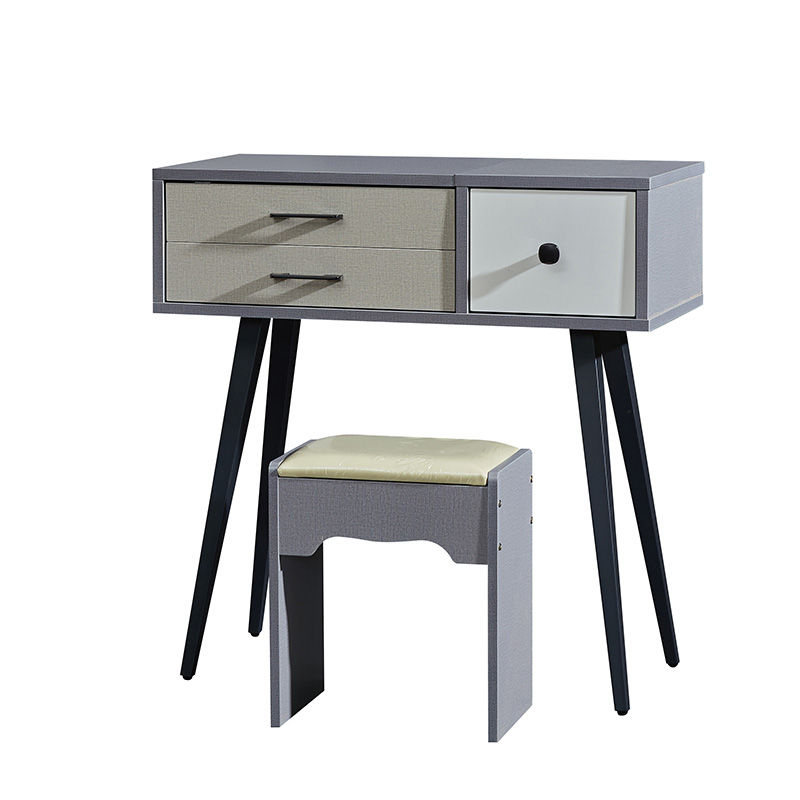 縮圖：(包送貨包安裝) 北歐梳妝台臥室現代簡約小戶型書桌一體翻蓋式多功能化妝台化妝櫃xzh3002-3