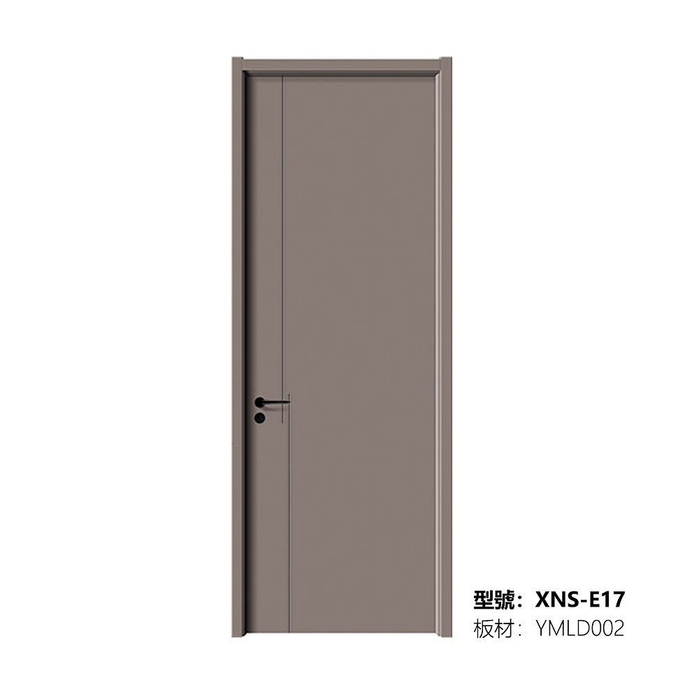 縮圖：Wooden Doors （包木框和門鎖）XNS-E17 碳晶門 實木複合門 生態門 現代簡約風格