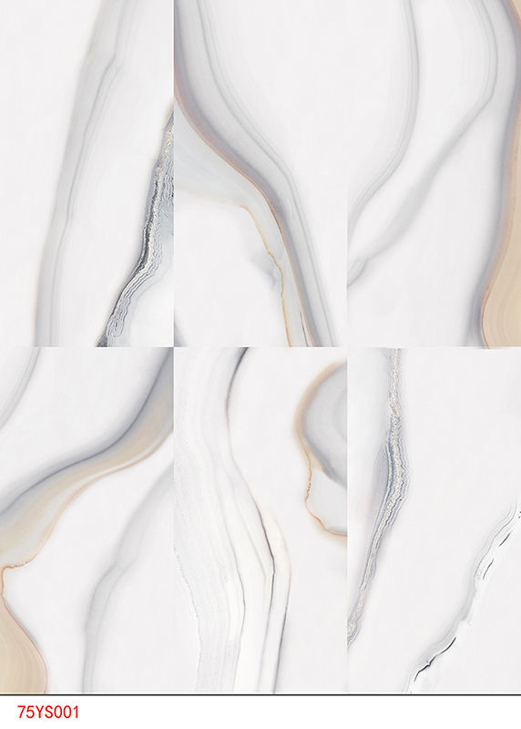 縮圖：意大利設計瓷磚 Italian Design Tiles 奢石系列 75YS001 美杜莎白玉 亮光面 地磚 牆磚