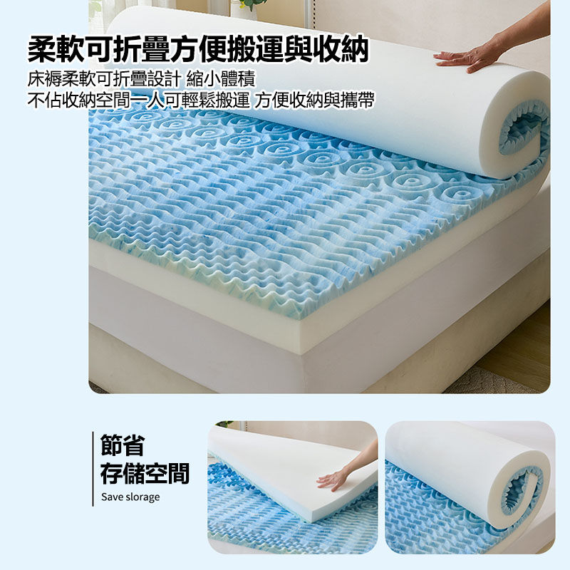 縮圖：(包送貨) 凝膠慢回彈記憶綿床褥 家用臥室0壓 榻榻米床褥 軟硬適中 尺寸可訂做  6/10CM厚 mts050