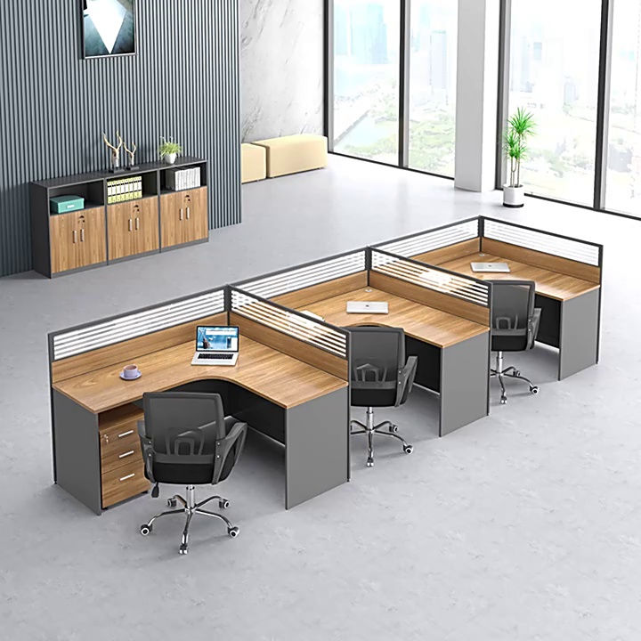 縮圖：（包送貨包安裝）辦公室組合枱 帶屏風辦公枱 mc-A20-L