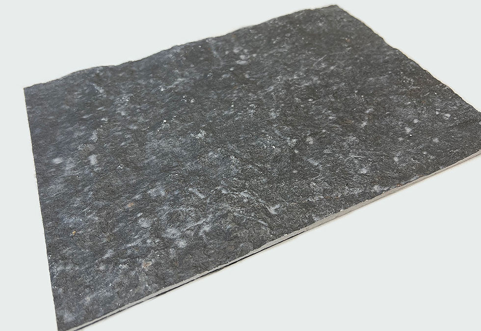 縮圖：Flexible Stone 軟瓷 Veneer Sheet 柔性石材 防水防潮 萊姆石 120x60cm 深灰色 米黃色