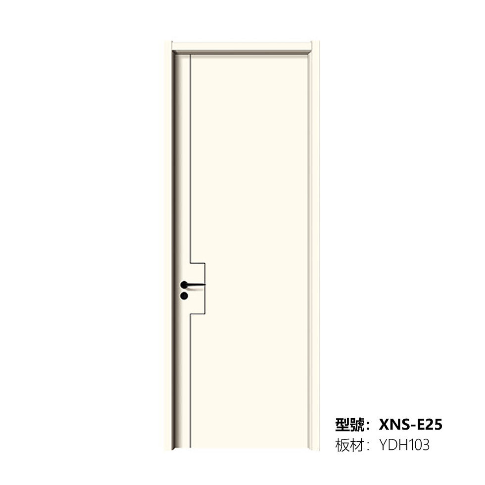 縮圖：Wooden Doors （包木框和門鎖）XNS-E25 碳晶門 實木複合門 生態門 現代簡約風格