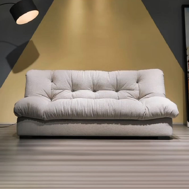 縮圖：(包送貨包安裝) 現代簡約雲布沙發 梳理床 客廳小戶型極簡奶油風 可訂造梳化 sofa1062#G