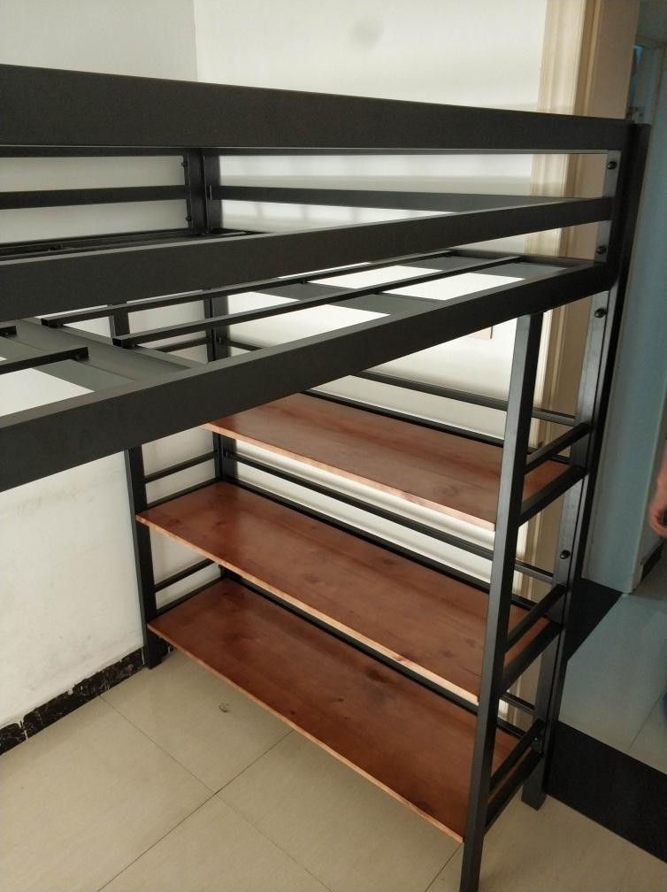 縮圖：(包送貨包安裝) 工業風上下雙層 多功能帶書桌 高架床 子母床 高低床 可訂做尺寸 黑白兩色 mb009