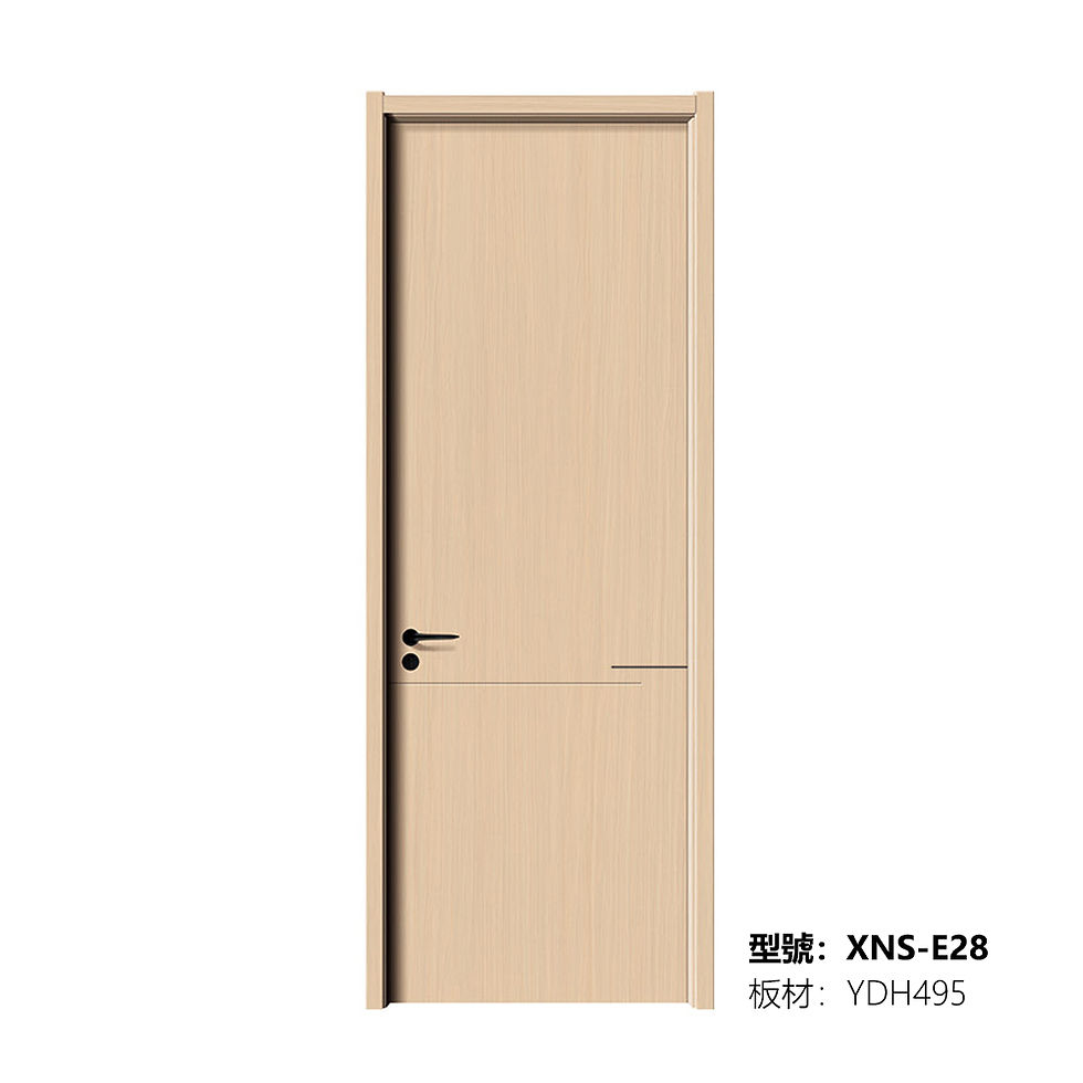 縮圖：Wooden Doors （包木框和門鎖）XNS-E28 碳晶門 實木複合門 生態門 現代簡約風格