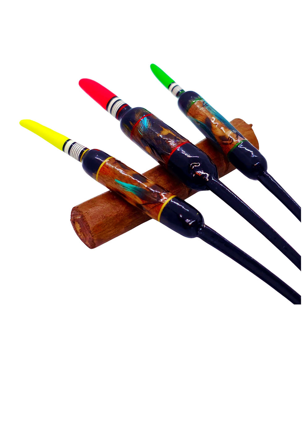 Thumbnail: Handmade Elderberry/Crow Quill Avon Fishing Floats. Set of 3
