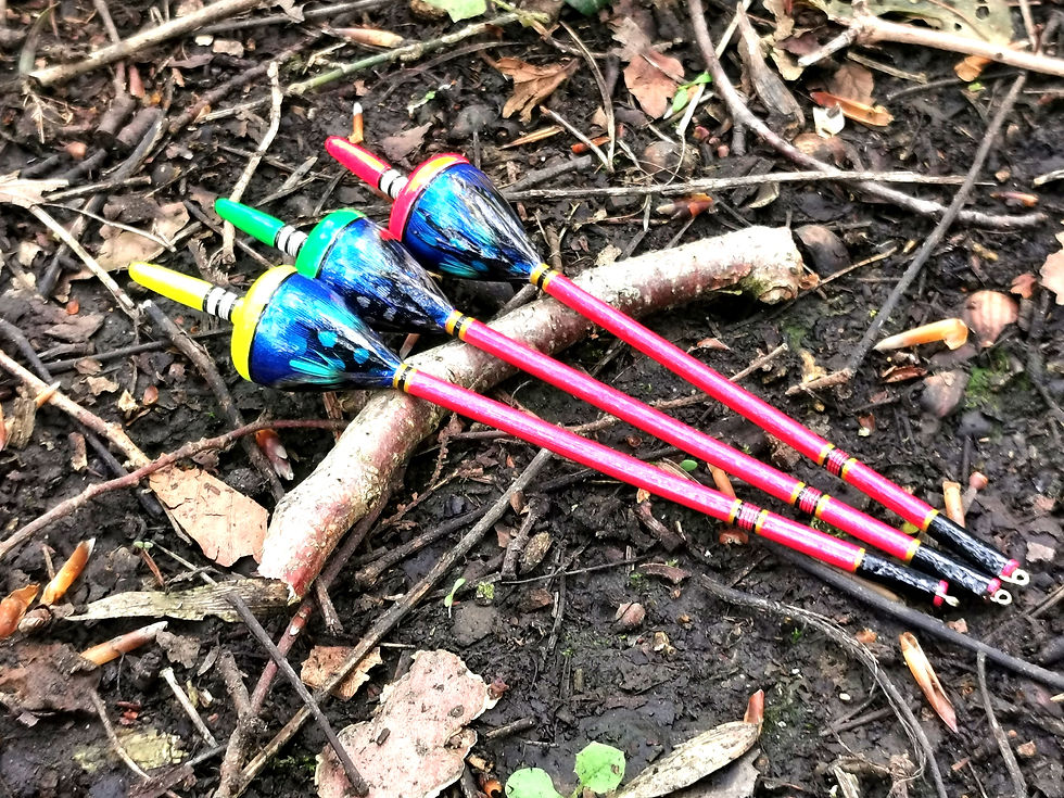 Thumbnail: Handmade Perch Bobbers. Pearlescent Blue