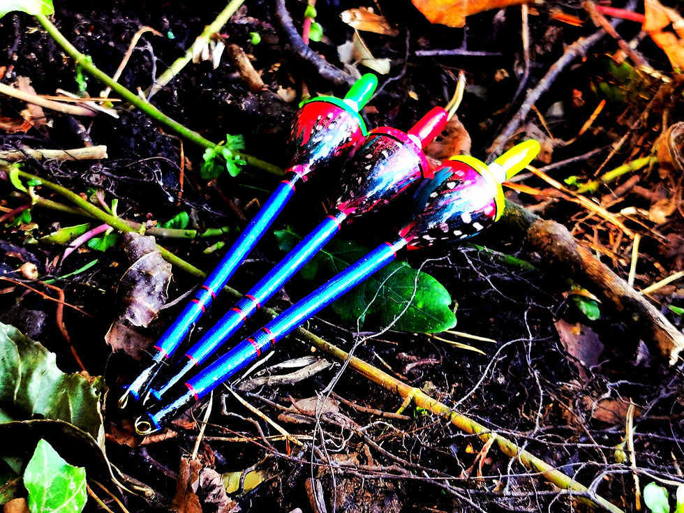 Thumbnail: Handmade Perch Bobbers. Red. Set of 3. MADE TO ORDER