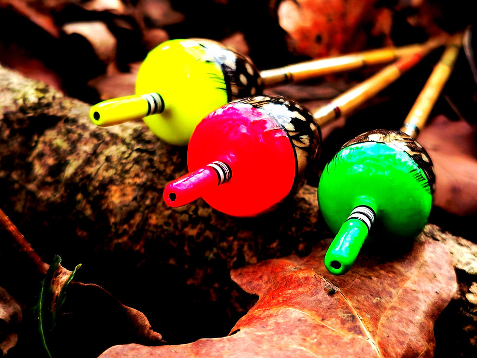 Thumbnail: Handmade Inline Perch Bobbers. Set of 3. MADE TO ORDER