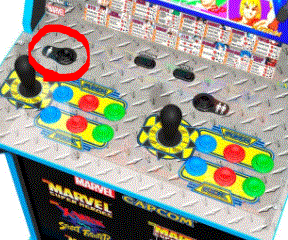 Player 1 button on Arcade 1Up