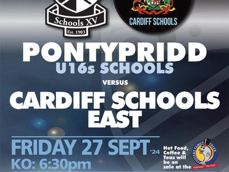 Pontypridd U16s Schools vs Cardiff Schools East U16s