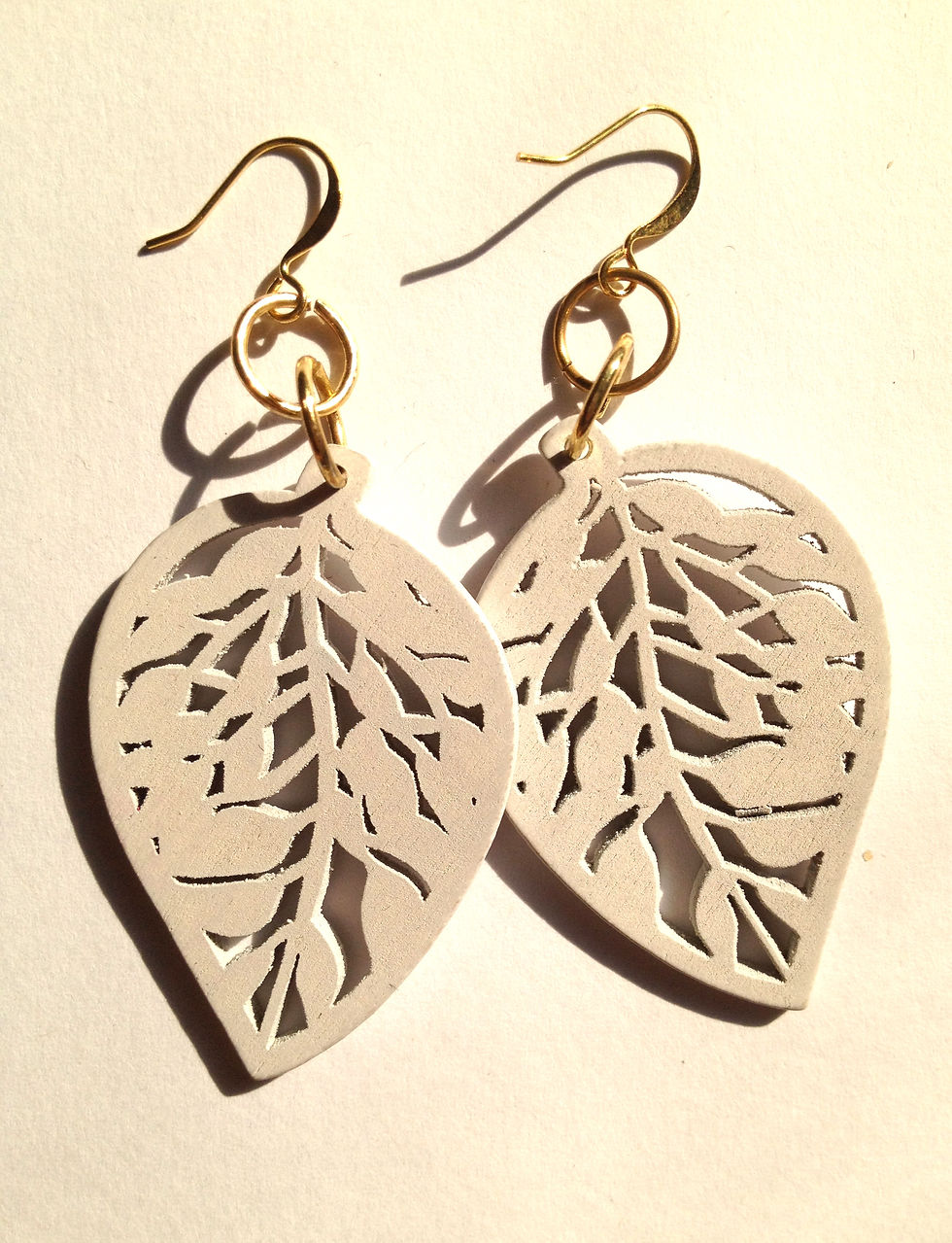 Thumbnail: White Leaves Earrings