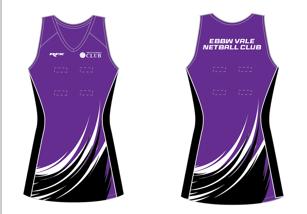 Ebbw Vale Netball Dresses Reflex Embroidery
