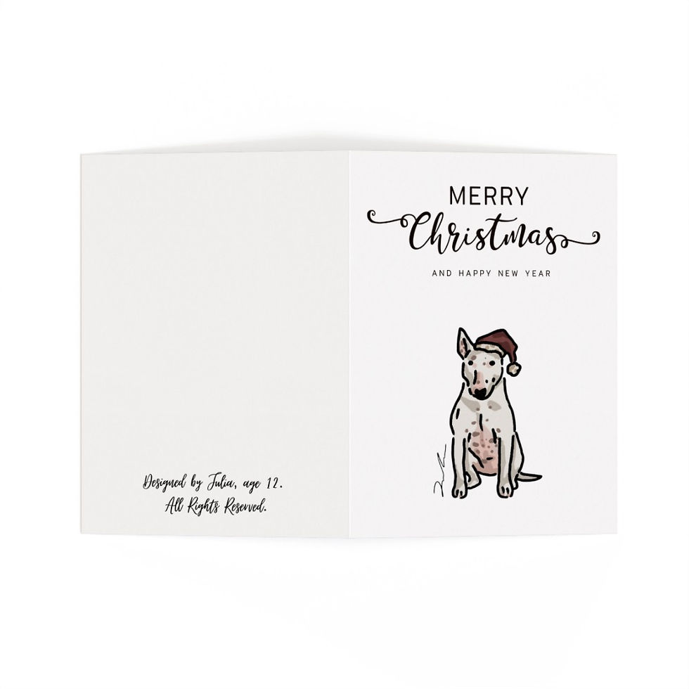 Thumbnail: Bull Terrier Christmas Cards Pack of 6