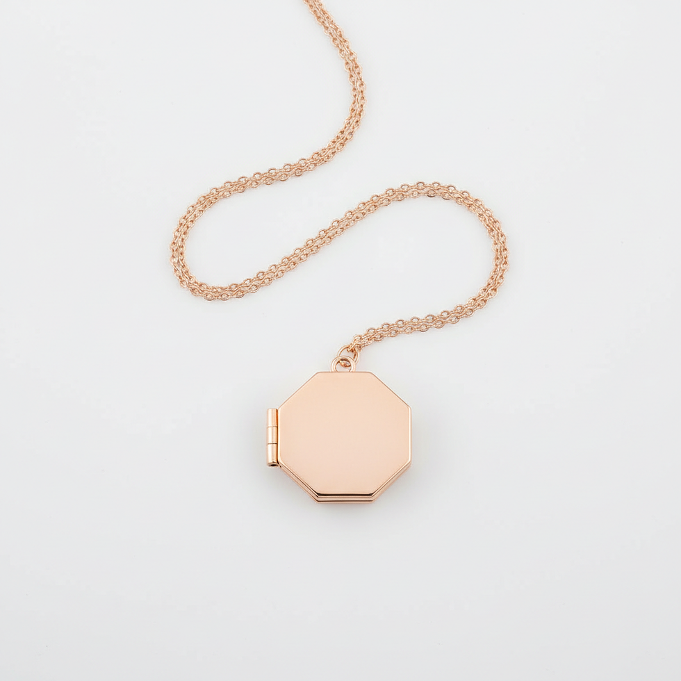 Geometric Locket Necklace