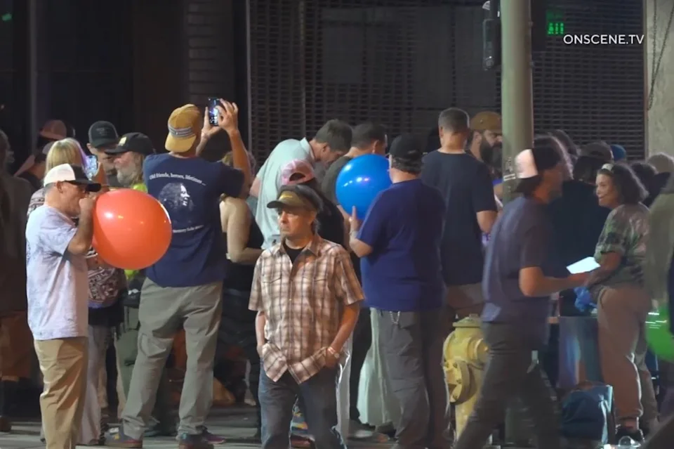Late Night Gathering Outside LA's Orpheum Theatre Sparks Safety Concerns