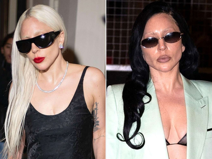 Lady Gaga Turns Heads with a Sleek Dark Hair Makeover in Paris