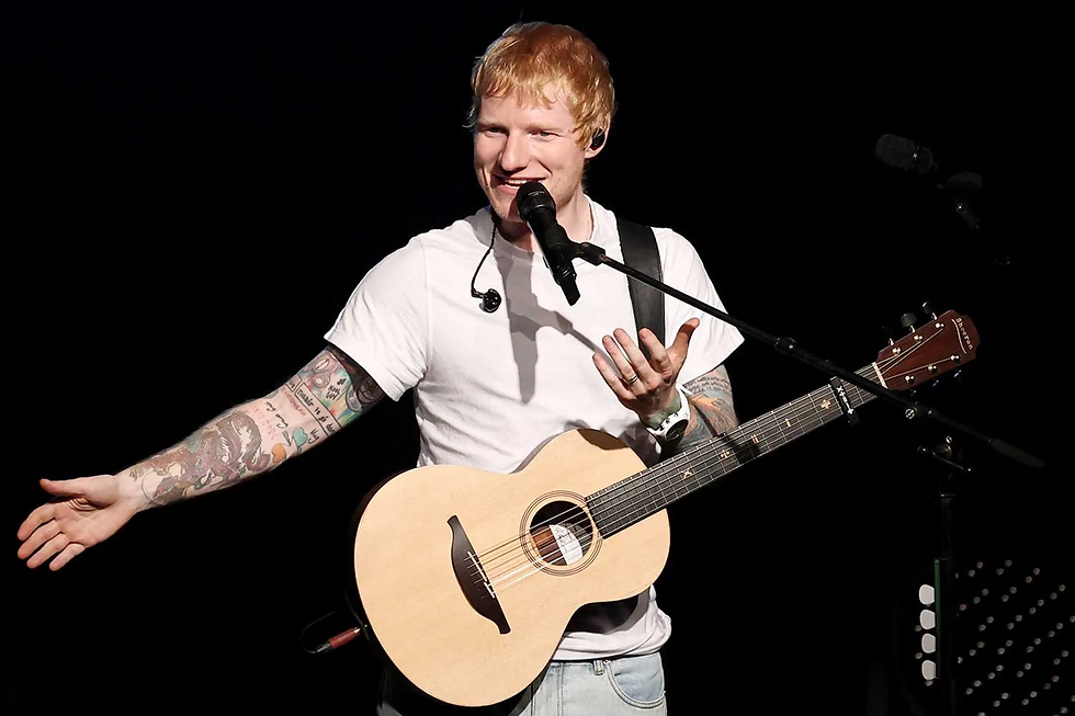 Ed Sheeran performs during SiriusXM's Small Stage Series in New York City on Sept. 24. Courtesy of SiriusXM’s Small Stage Series