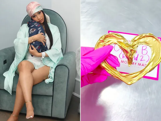 Cardi B Turns Her Baby Son’s Umbilical Cord into a Gold Heart-Shaped Keepsake