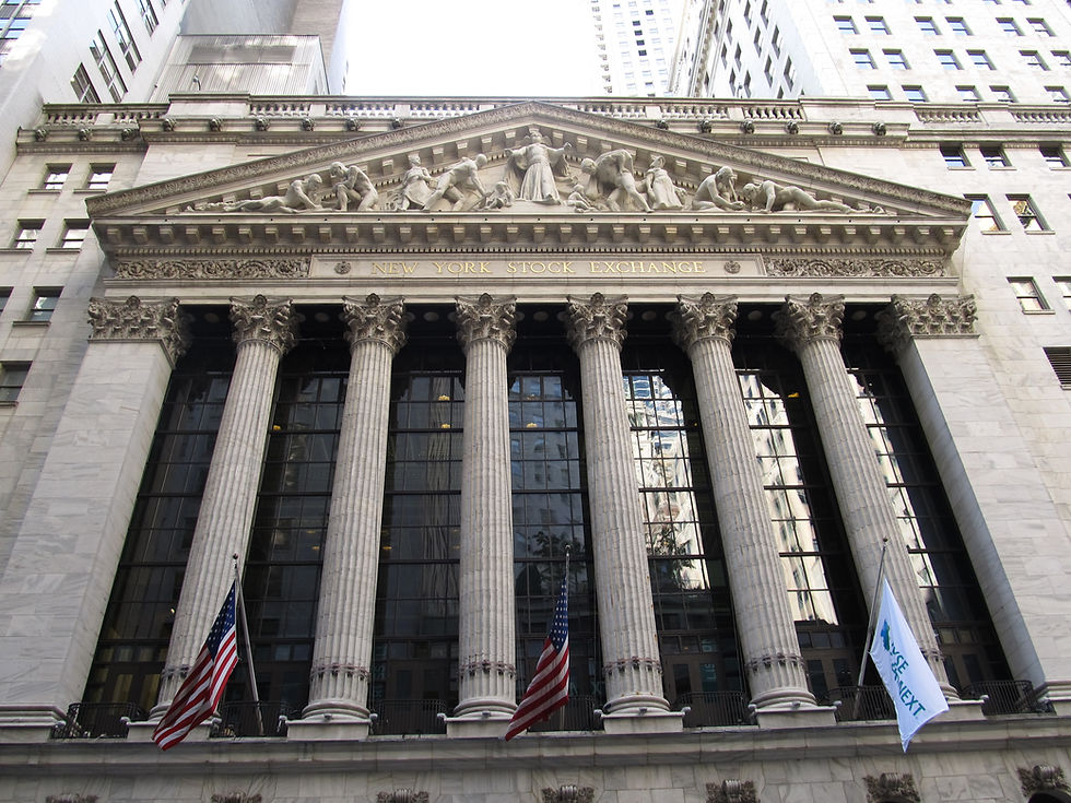 The New York Stock Exchange building on Wall Street