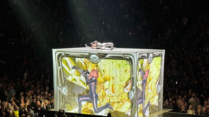 Madonna performing during the Celebration Tour in Seattle in 2024