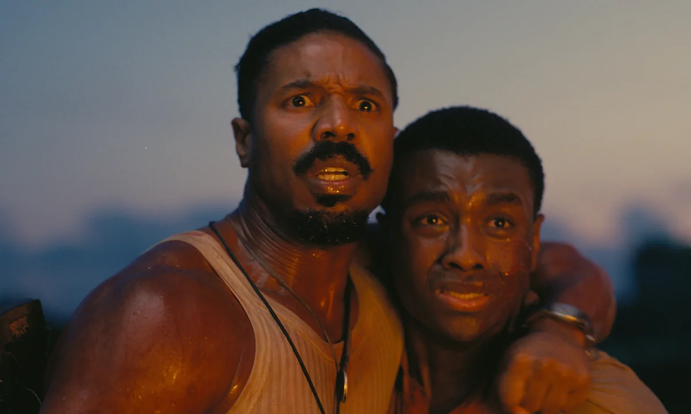 Darkness closing in … Michael B Jordan (left) and Miles Caton in Sinners. Photograph: Courtesy of Warner Bros. Pictures