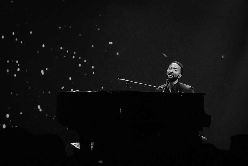 John Legend performing at the 2026 Montreux Jazz Festival before the release of his Pharrell-produced album Muse