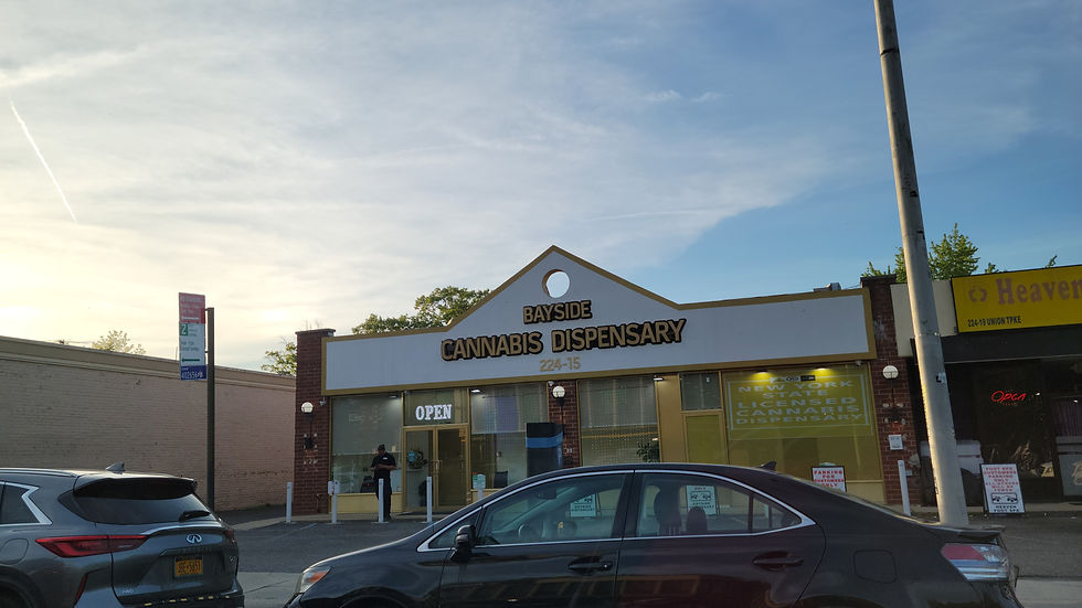 A licensed cannabis dispensary in Queens as New York tracks retailer payment delinquencies
