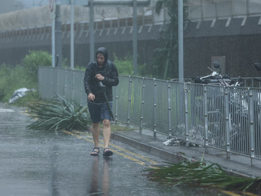 Hong Kong Weathered the Storm as Typhoon Wipha Roared Past, Leaving Fallen Trees, Flooding, and Flight Chaos