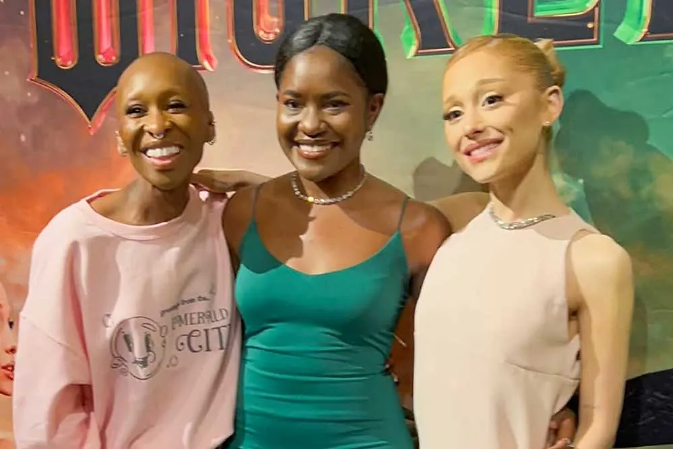 Cynthia Erivo, Tricia Mpisi, and Ariana Grande at a 'Wicked' screening. Tricia Mpisi/Instagram