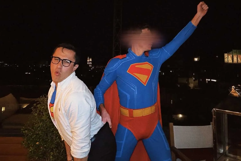 Chris Olsen and Harrison Dockerty on Halloween. Chris Olsen/Instagram