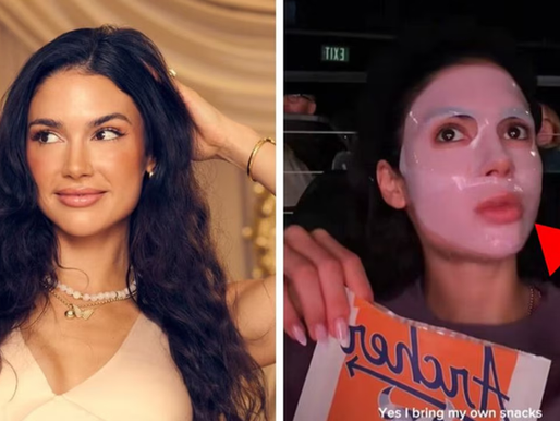 Skincare Influencer Sparks Backlash After Filming Beauty Routine Inside Packed Movie Theater