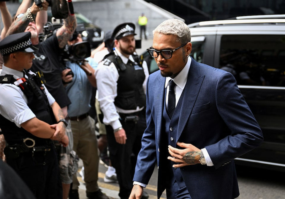 Chris Brown appears at Southwark Crown Court in London, Britain, June 20, 2025. REUTERS/Chris J Ratcliffe
