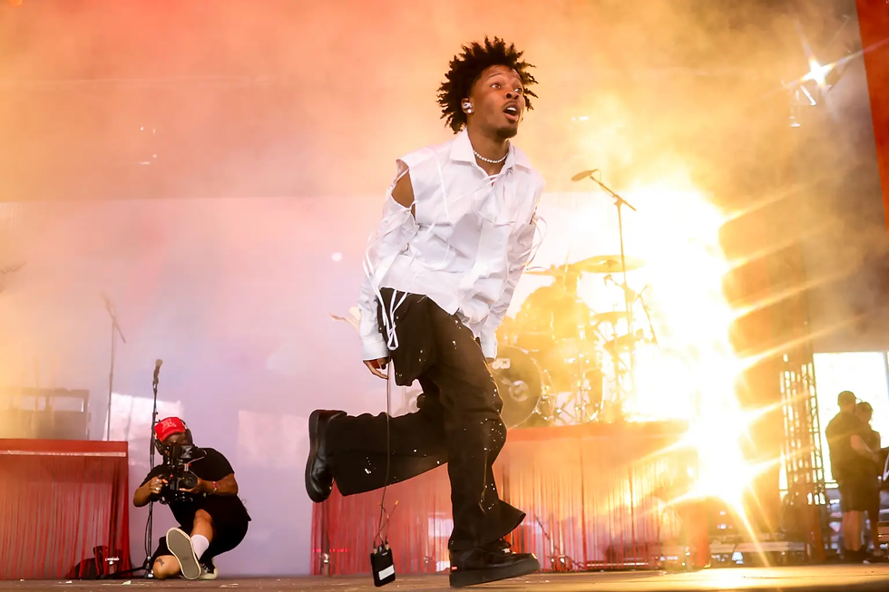A dead body was found inside the trunk of a Tesla reportedly registered to singer D4vd, whose real name is David Anthony Burke. Getty Images for Coachella