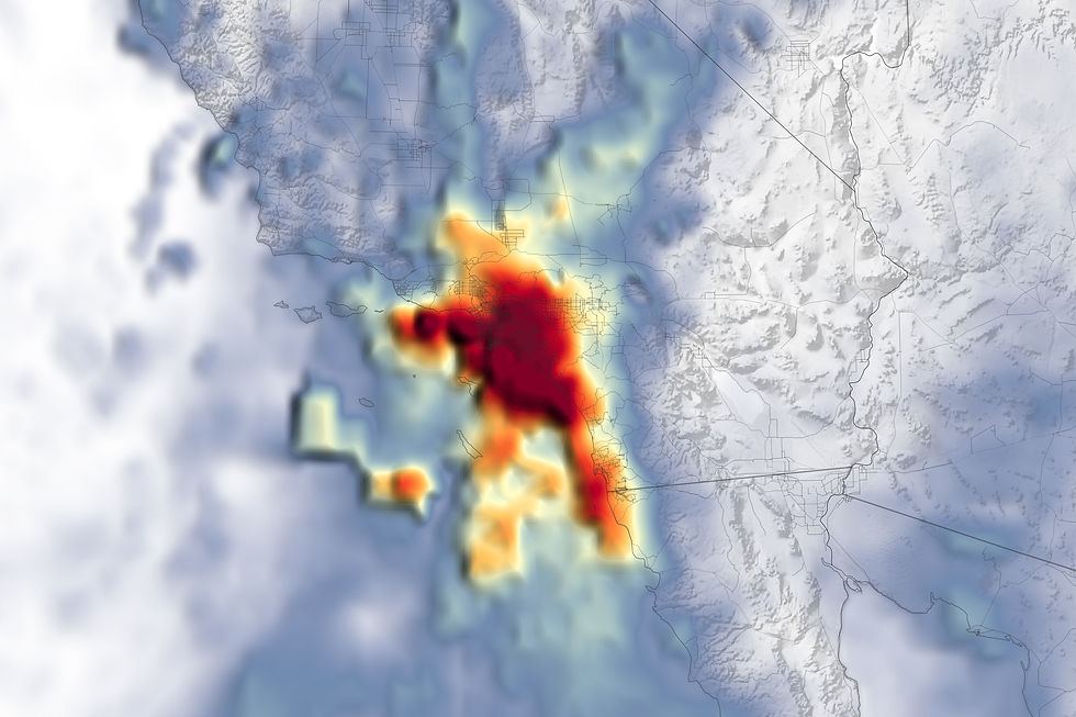 Satellite view of a powerful storm drenching Southern California, illustrating Los Angeles El Niño preparation
