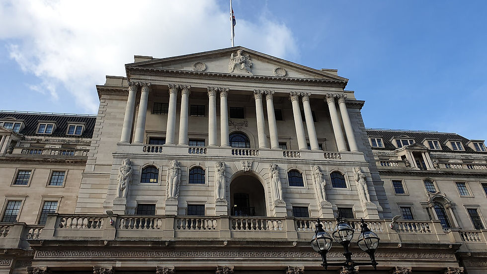 The Bank of England building in London, which published the second-quarter UK mortgage lending data