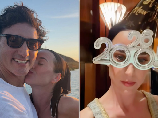 Katy Perry Plants a Kiss on Justin Trudeau While Sharing Intimate Holiday Moments With Family and Friends