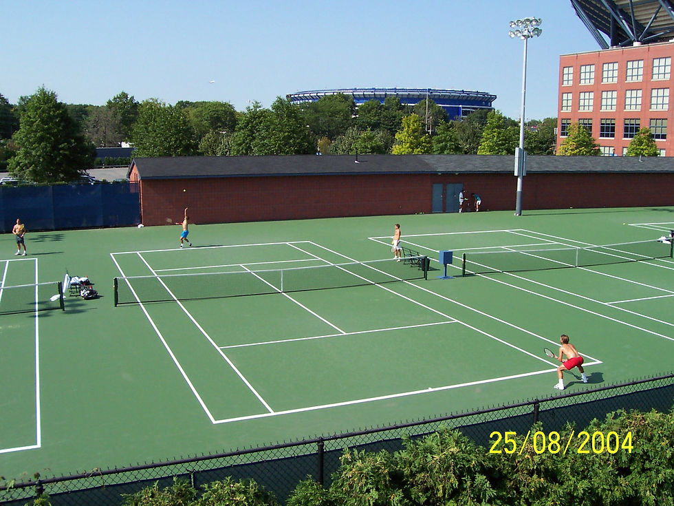 A practice court at the US Open tennis venue, where debate over influencer access intensified