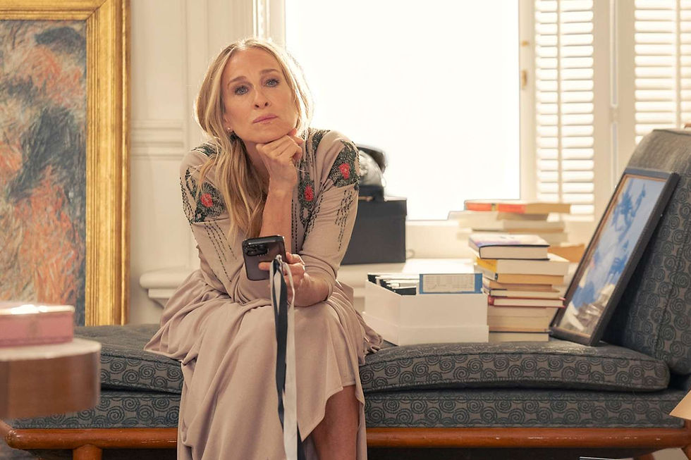 Sarah Jessica Parker in a pensive moment as Carrie Bradshaw on 'And Just Like That'. Craig Blankenhorn/Max