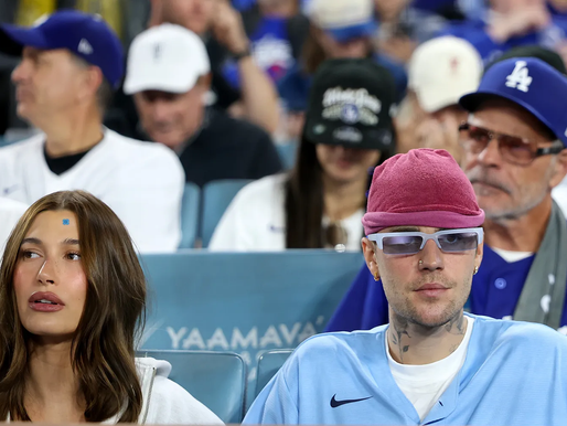 Justin and Hailey Bieber Cheer on the Toronto Blue Jays in World Series game in LA