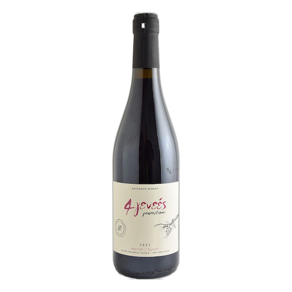 Katsaros Winery "4 Genees" Red (Merlot - Syrah) / 750ml